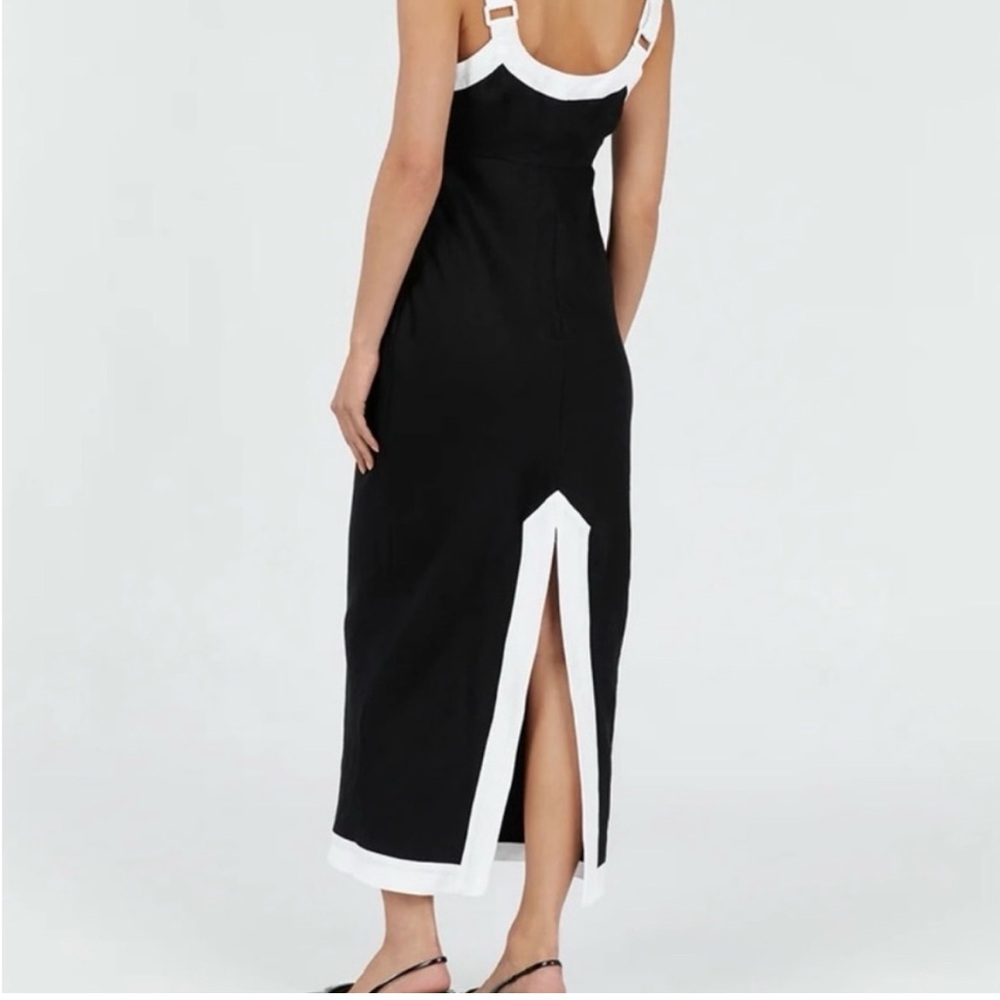 EUC DISSH Carter Black Linen Midi Dress - Picture 2 of 5